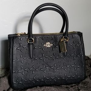 Coach black leather Surrey purse and wallet